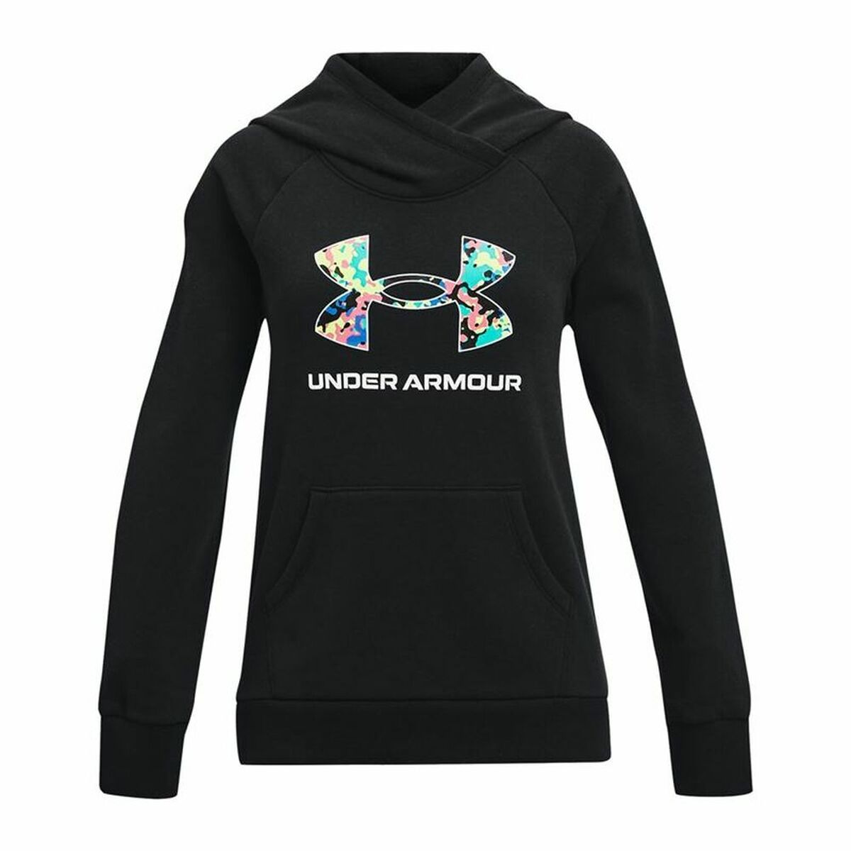 Hooded Sweatshirt for Girls Under Armour Rival Black-3