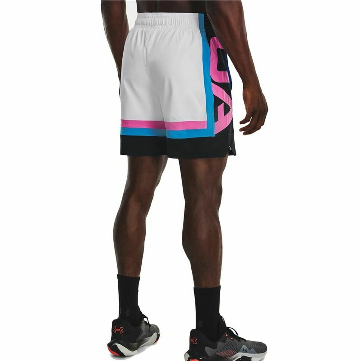 Men's Basketball Shorts Under Armour Baselin White-9
