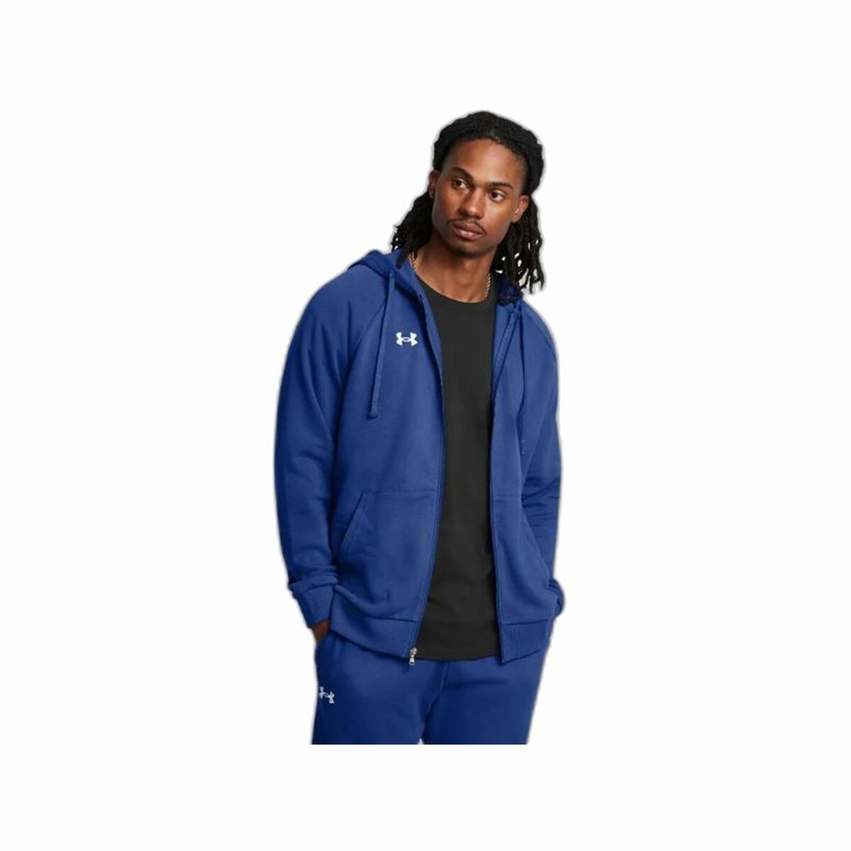Men’s Hoodie Under Armour Rival Fleece Fz Blue-4