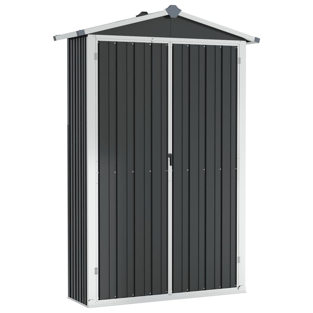 NNEVL Garden Shed Anthracite 107.5x46x183 cm Galvanised Steel-1