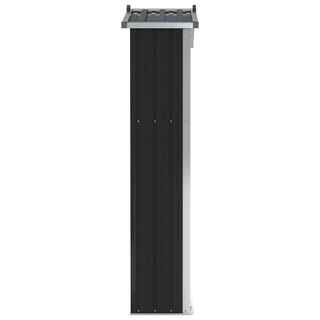 NNEVL Garden Shed Anthracite 107.5x46x183 cm Galvanised Steel-4