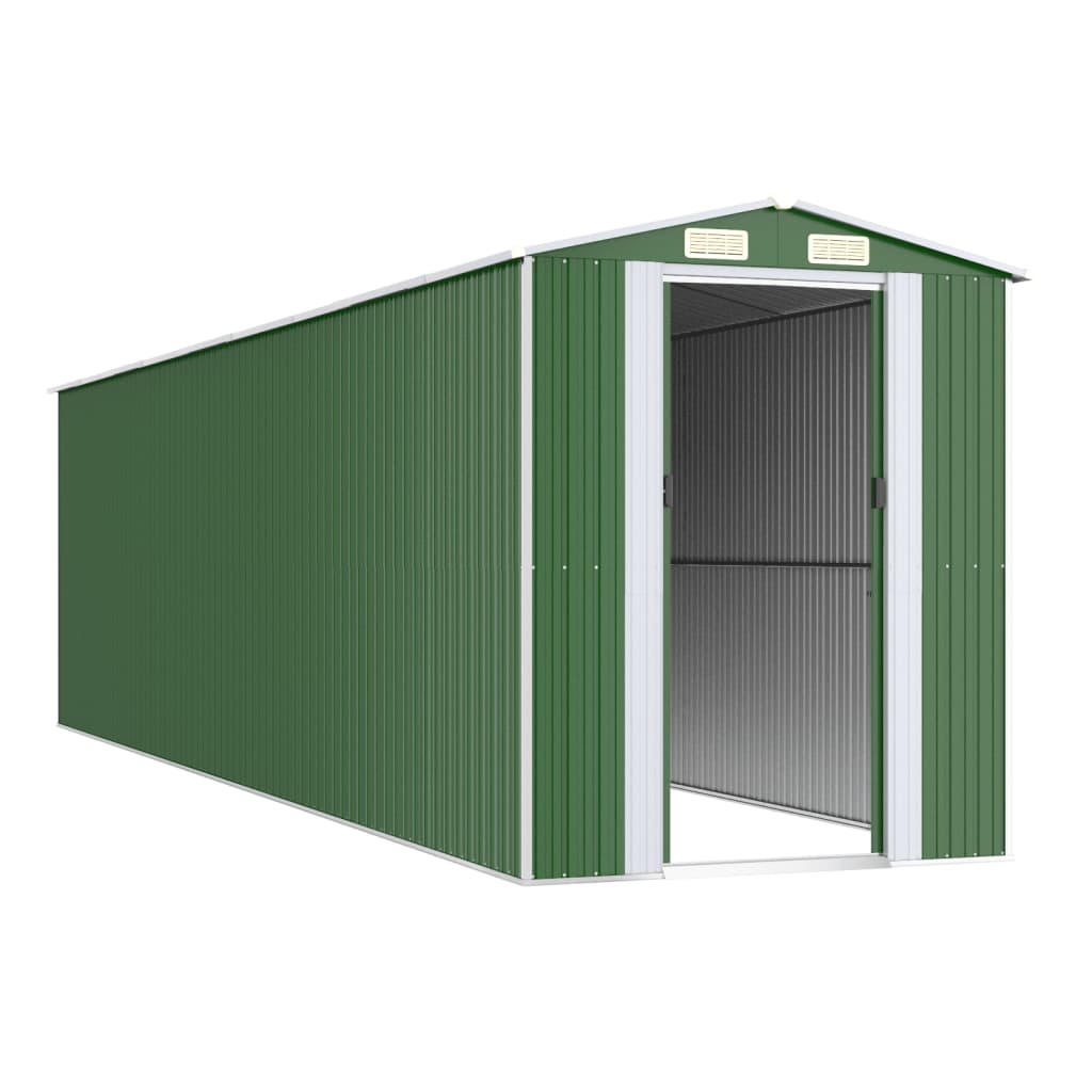 NNEVL Garden Shed Green 192x772x223 cm Galvanised Steel-2