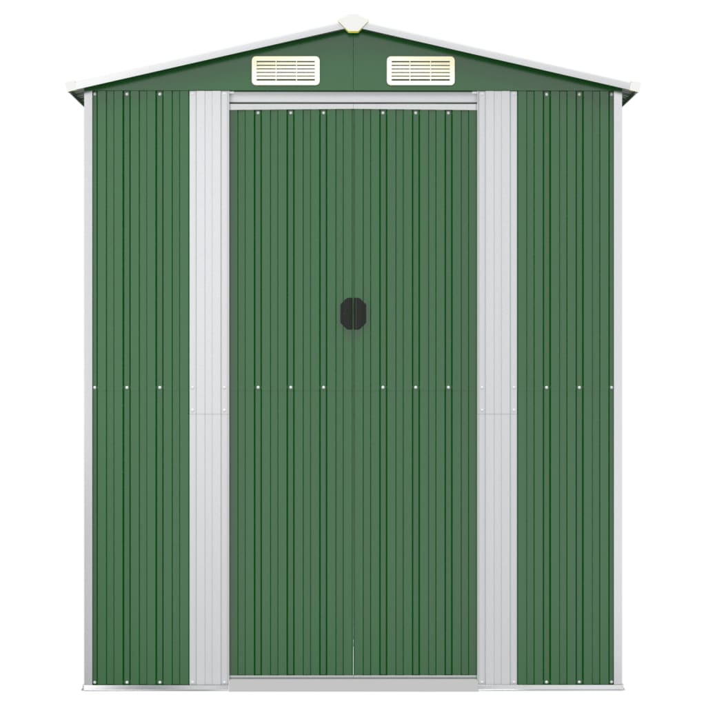 NNEVL Garden Shed Green 192x772x223 cm Galvanised Steel-3