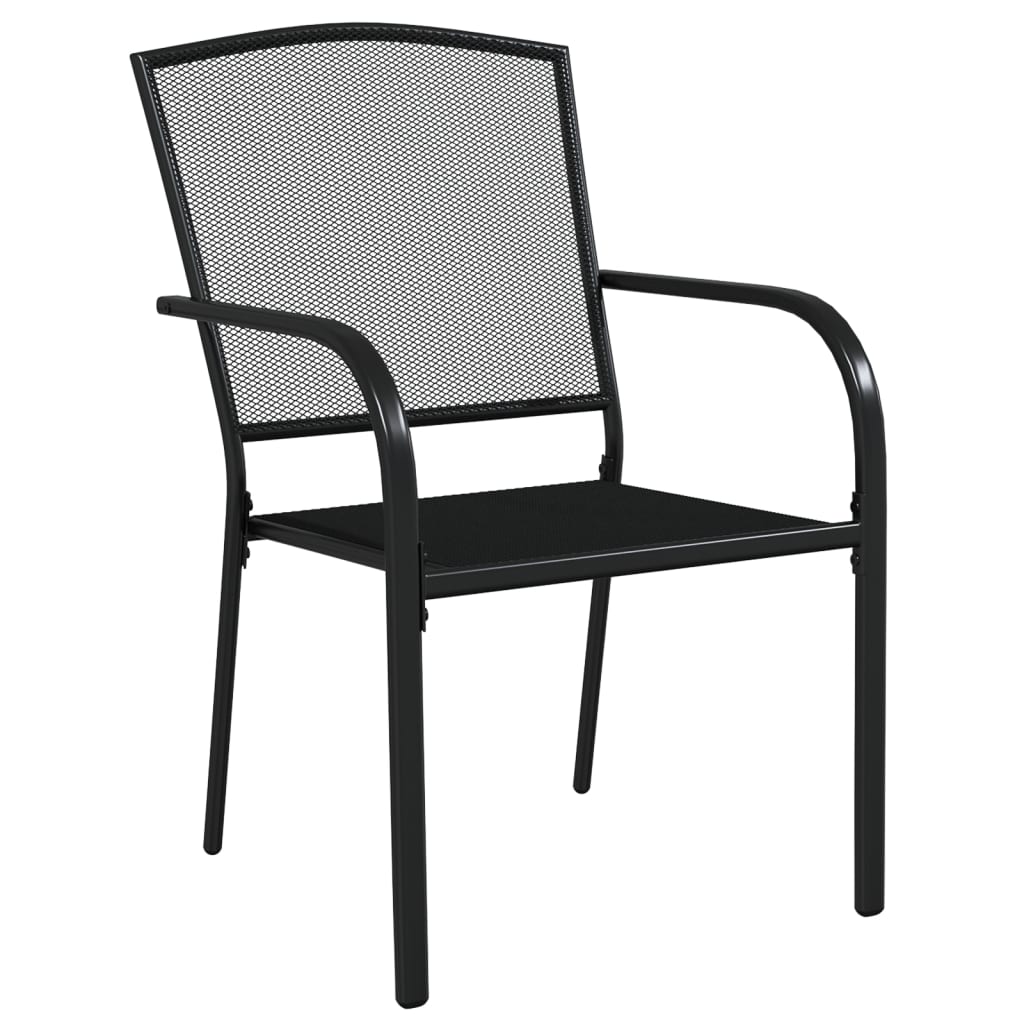 NNEVL 9 Piece Garden Dining Set Anthracite Steel-4