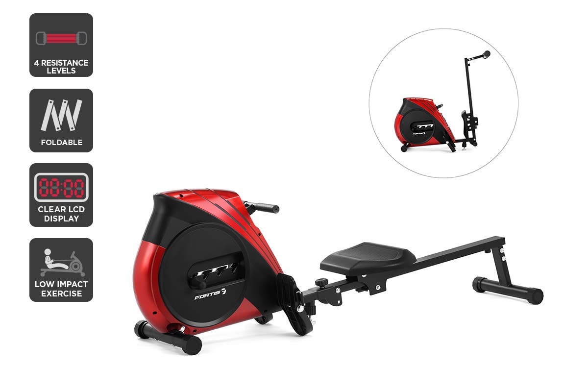 NNEKG Fortis Foldable Mechanical Exercise Rowing Machine-1