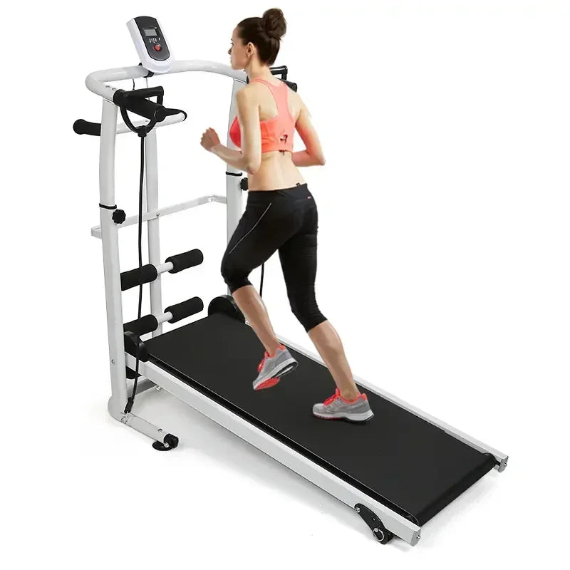 NNEOBA Adjustable Silent Mechanical Treadmill for Home Fitness-1