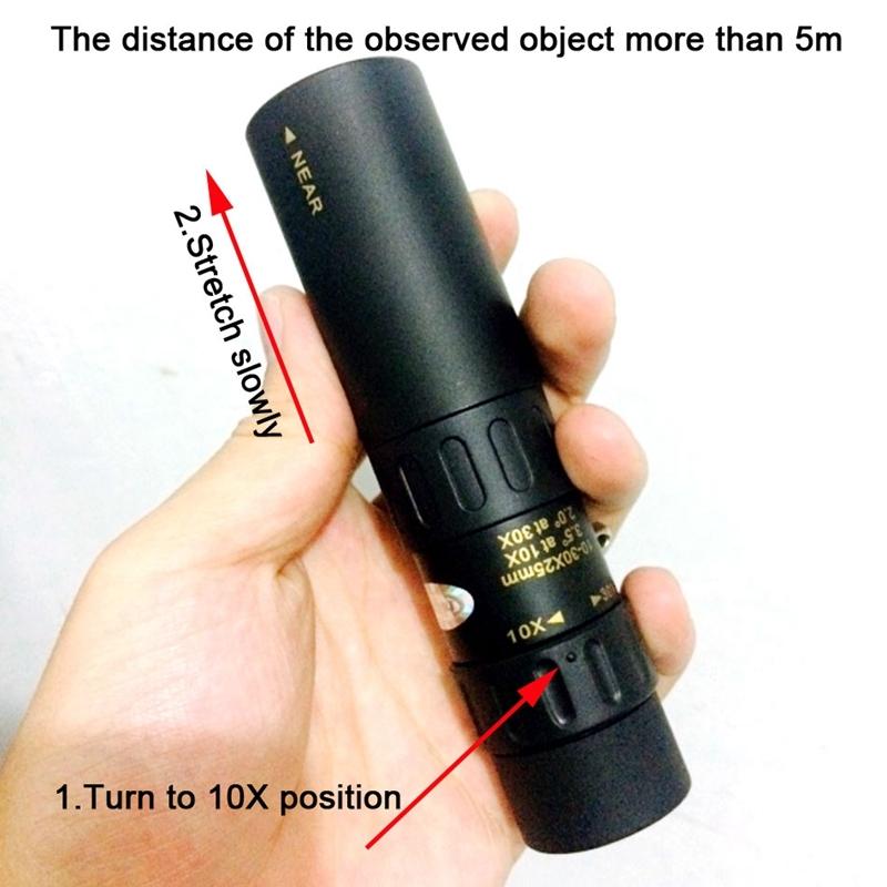 NNEIDS Portable High Definition Night-Vision Telescope - 10-30X25-3