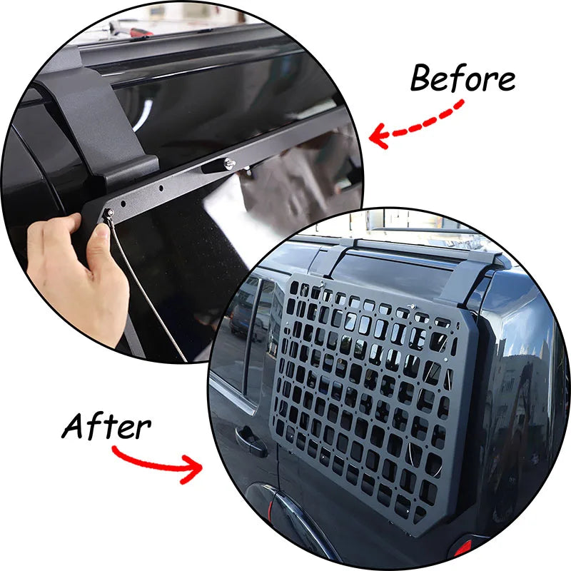 Rear Window Glass Armor Shelf Storage Rack for Land Rover Discovery-2