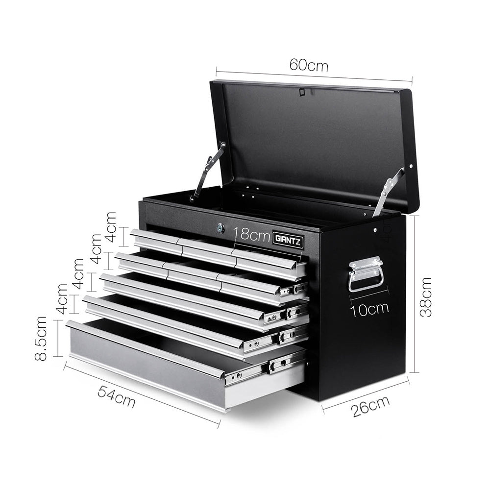 NNEDSZ 9 Drawer Mechanic Tool Box Storage - Black & Grey-1