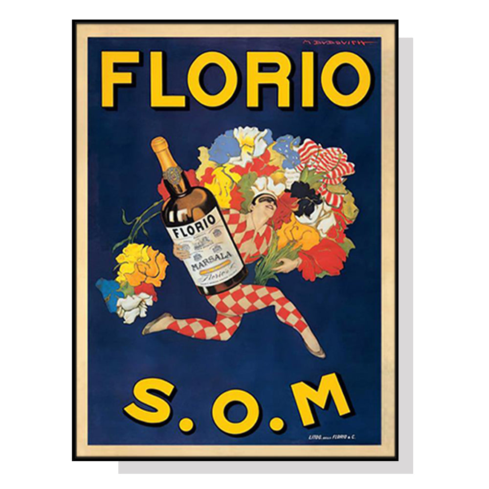 NNEDSZ Wall Art 70cmx100cm Florio S.O.M Black Frame Canvas