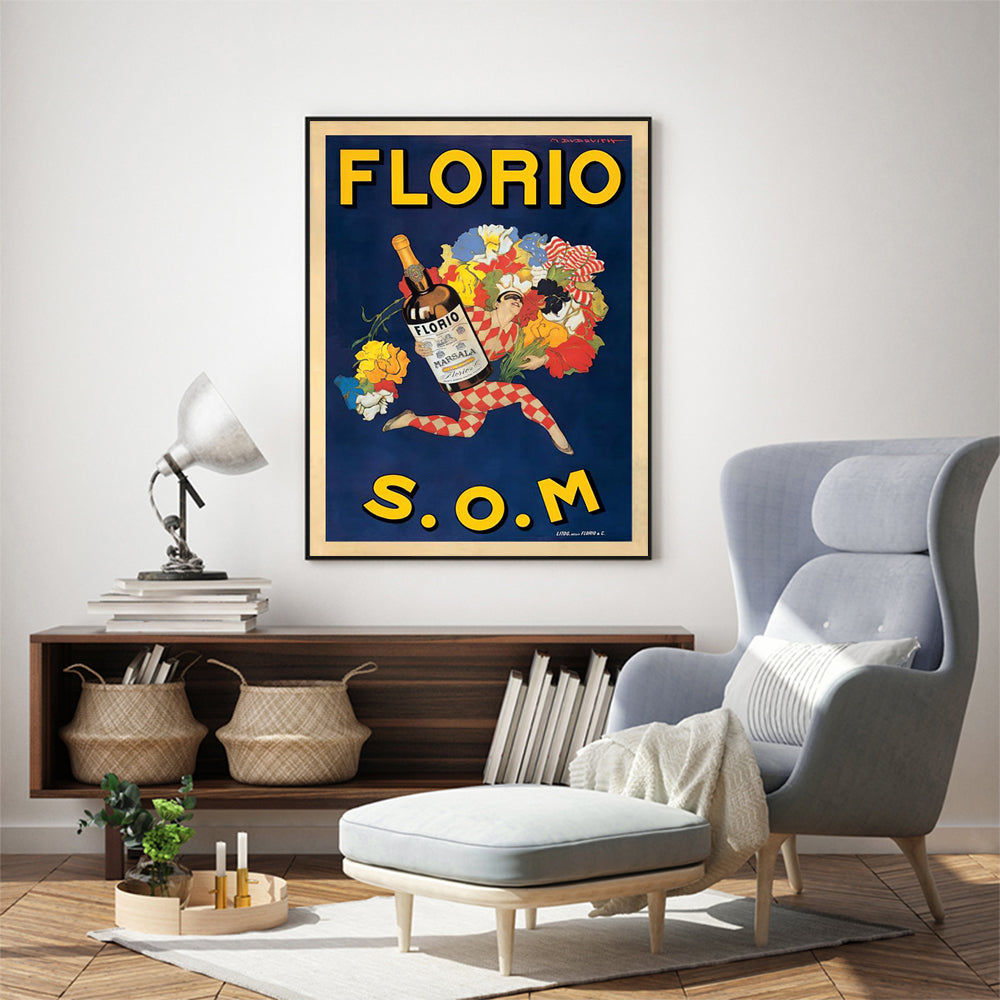 NNEDSZ Wall Art 70cmx100cm Florio S.O.M Black Frame Canvas