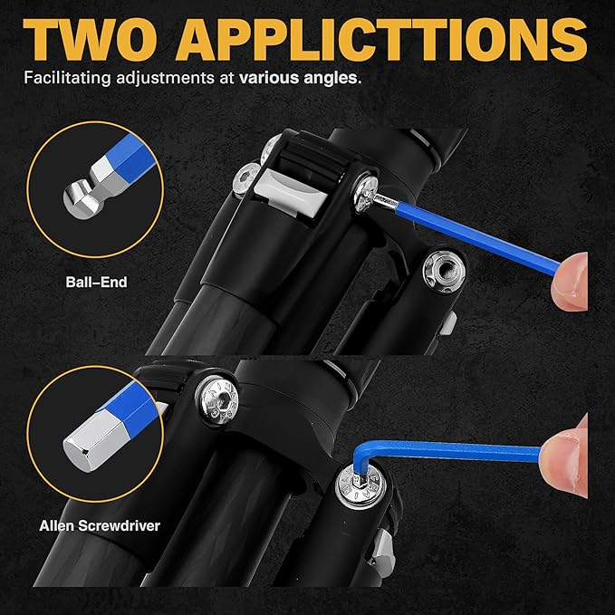 NNEDSZ Jumbo Hex Key Allen Wrench Set | 13-Piece Metric 2-19mm | Long Ball End Durable CR-V | Automotive | Mechanic | Furniture | Professional Grade Tools-3