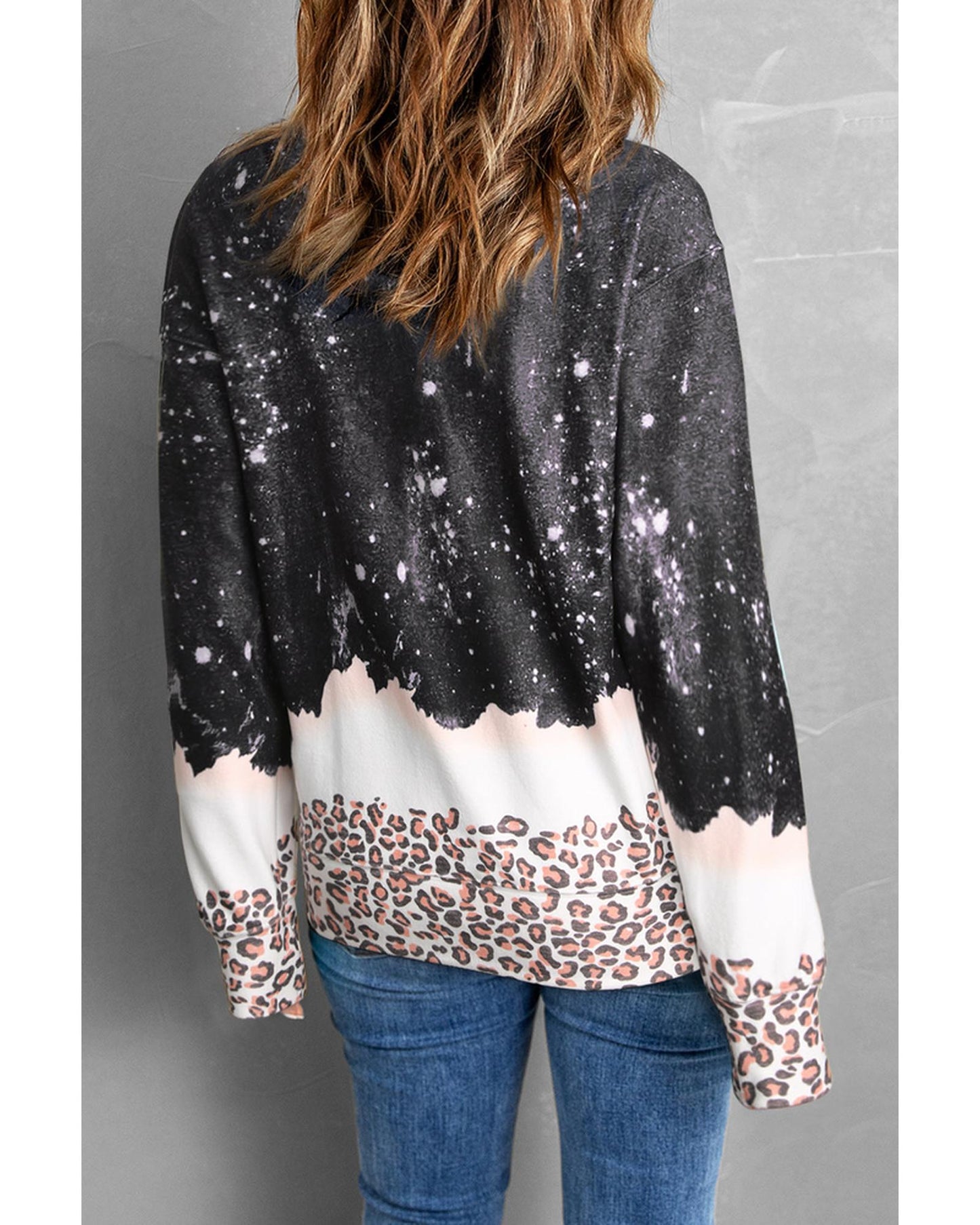 NNEDSZ Azura Exchange Leopard Print Graphic Sweatshirt - S