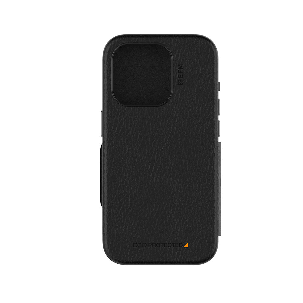 NNEDSZ EFM Monaco E-leather Wallet Case Armour With D3O Plus Suits Iphone 15 Pro Max - 6.7" Pro - Black/Spa-0