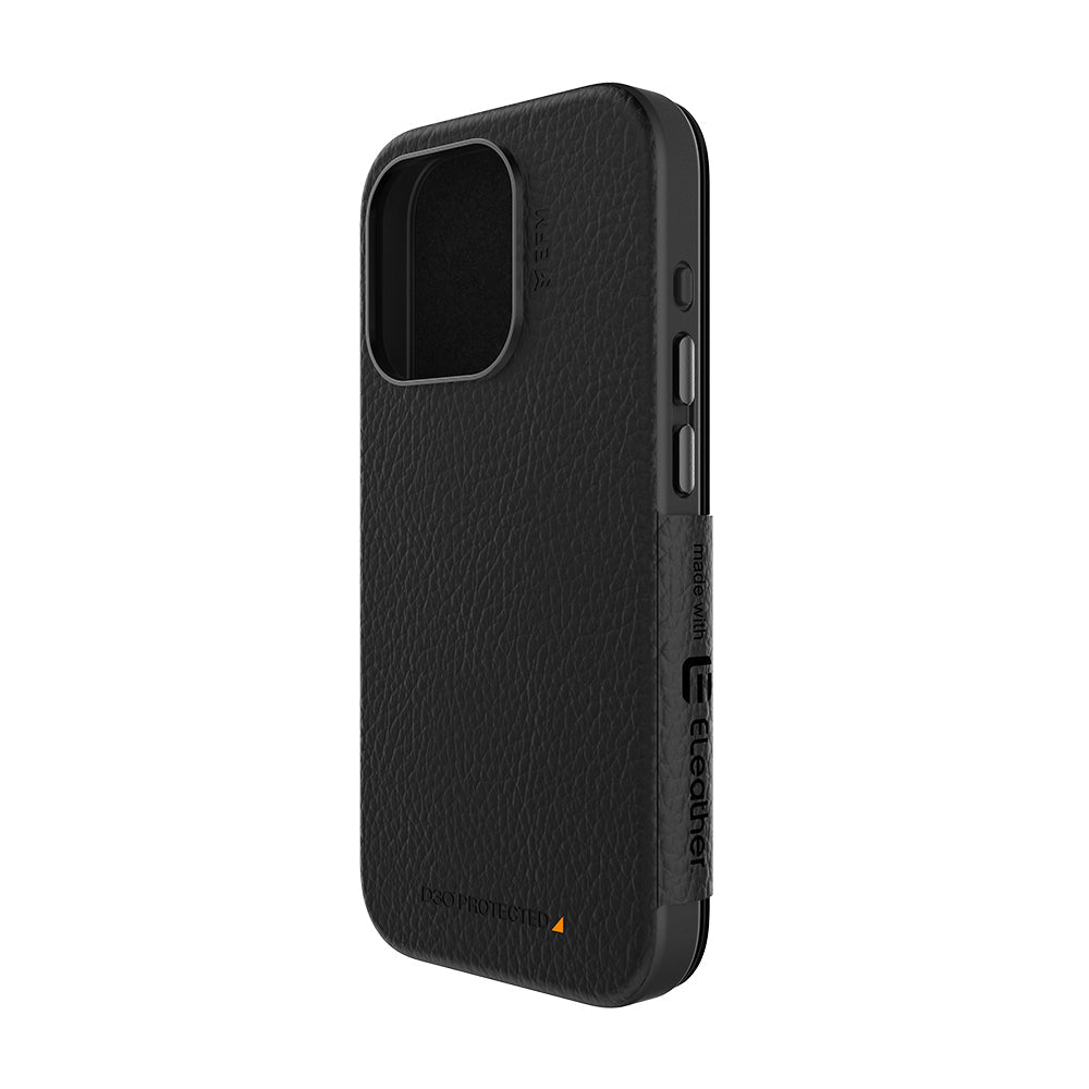 NNEDSZ EFM Monaco E-leather Wallet Case Armour With D3O Plus Suits Iphone 15 Pro Max - 6.7" Pro - Black/Spa-1