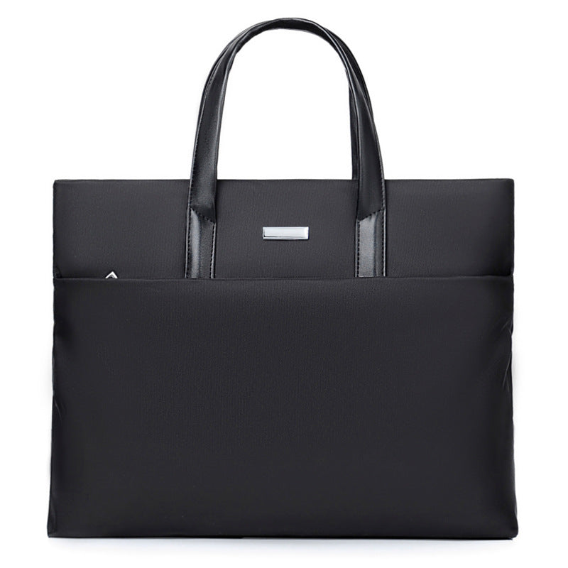 NNEDSZ Black Lightweight Business Tote Bag - Durable and Stylish for Work and Travel-0