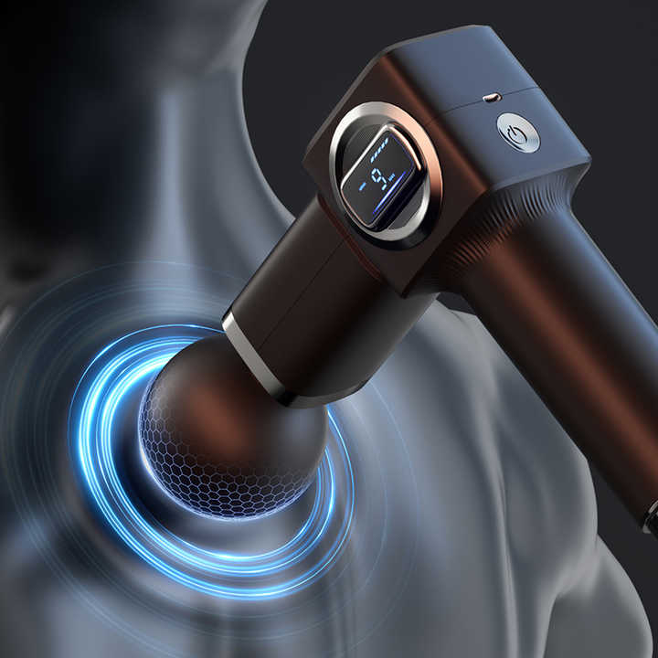 NNEDSZ LC-007- blue Professional Massage Gun with LCD Display - Deep Tissue Muscle Massager-1