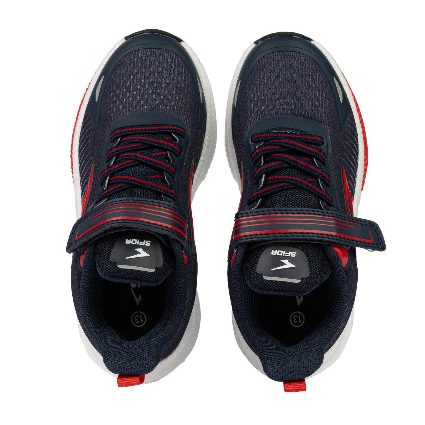 Zephyr 2.0 Boys Runners - Navy/Red V Strap