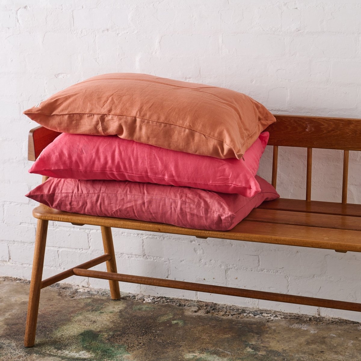 Linen Pillowcase - Earthy Tones