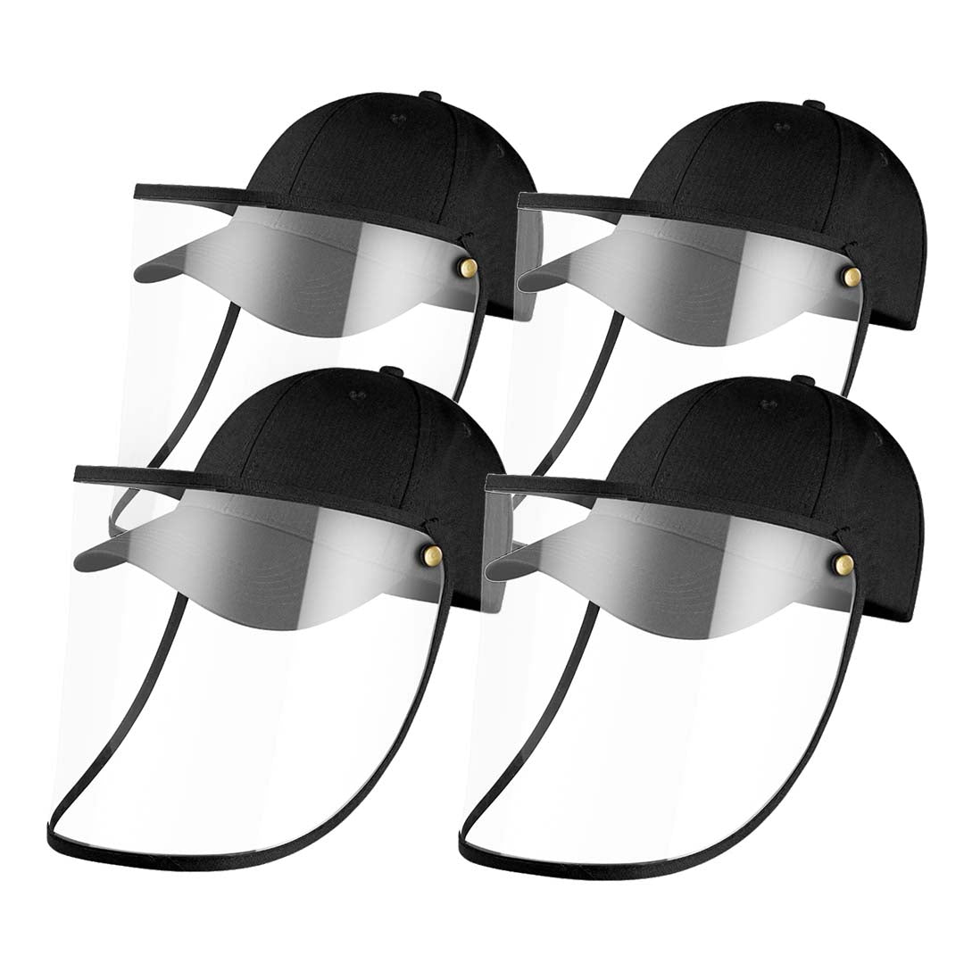 NNEAGS 4X Outdoor Protection Hat Anti-Fog Pollution Dust Protective Cap Full Face HD Shield Cover Kids Black-0