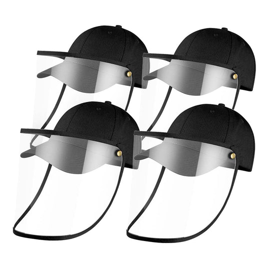NNEAGS 4X Outdoor Protection Hat Anti-Fog Pollution Dust Protective Cap Full Face HD Shield Cover Kids Black-0