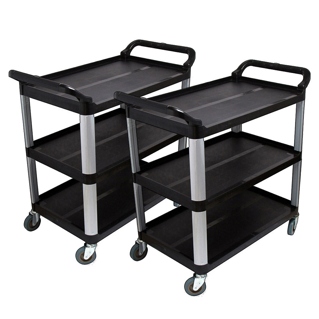 NNEAGS 2X 3 Tier Food Trolley Food Waste Cart Food Utility Mechanic Kitchen Large-0