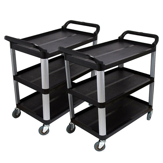 NNEAGS 2X 3 Tier Food Trolley Food Waste Cart Food Utility Mechanic Kitchen Large-0