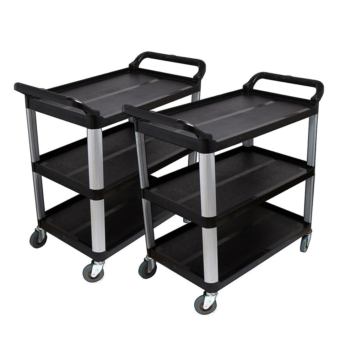 NNEAGS 2X 3 Tier 83.5x43x95cm Food Trolley Food Waste Cart Food Utility Mechanic Kitchen Small-0