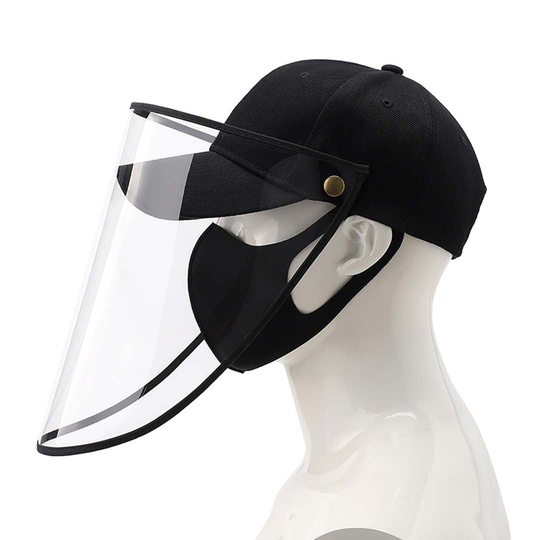 NNEAGS 4X Outdoor Protection Hat Anti-Fog Pollution Dust Protective Cap Full Face HD Shield Cover Kids Black-1
