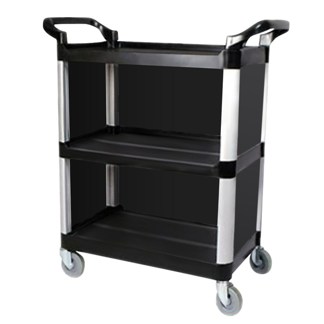 NNEAGS 3 Tier Covered Food Trolley Food Waste Cart Storage Mechanic Kitchen with Bins-2