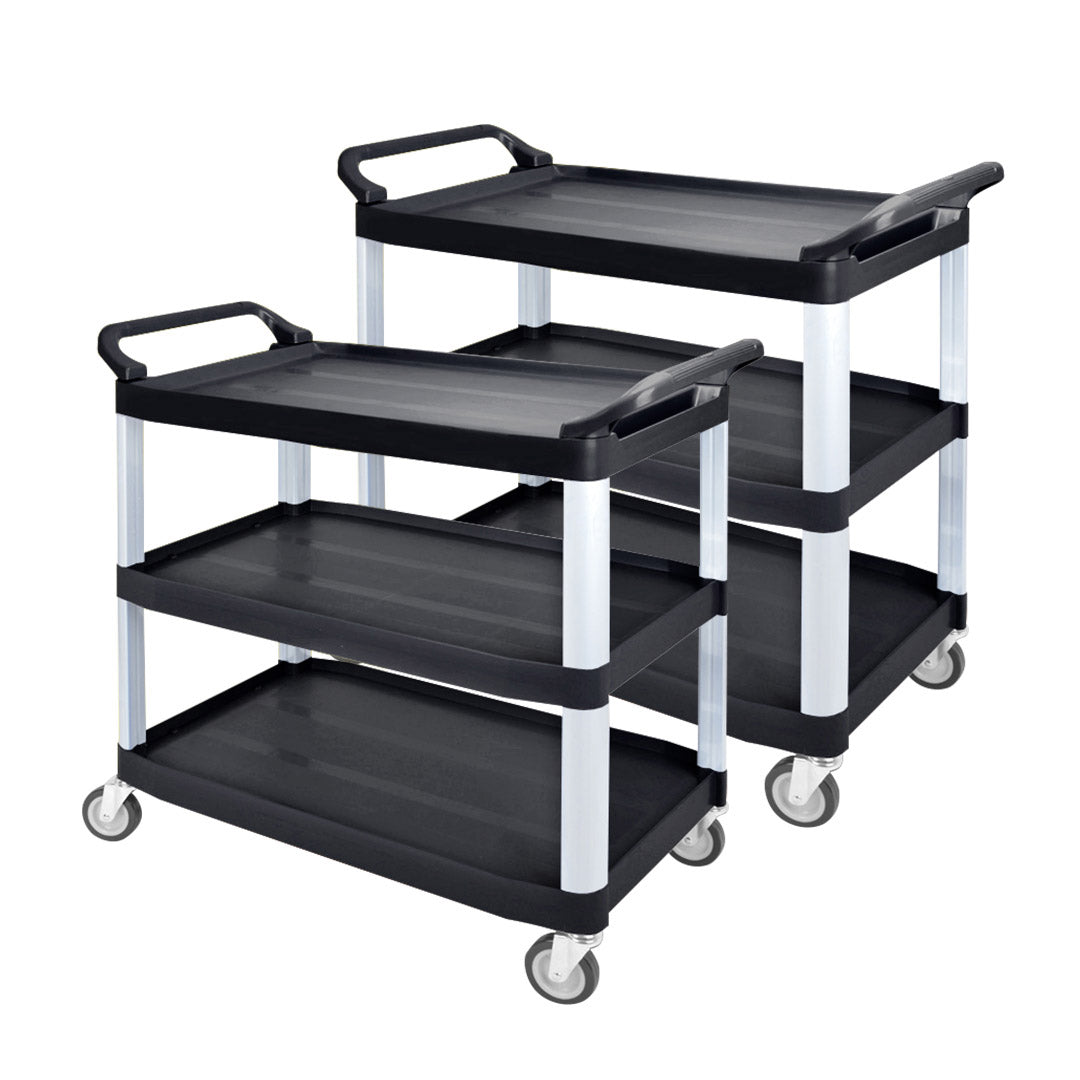 NNEAGS 2X 3 Tier 83.5x43x95cm Food Trolley Food Waste Cart Food Utility Mechanic Kitchen Small-2