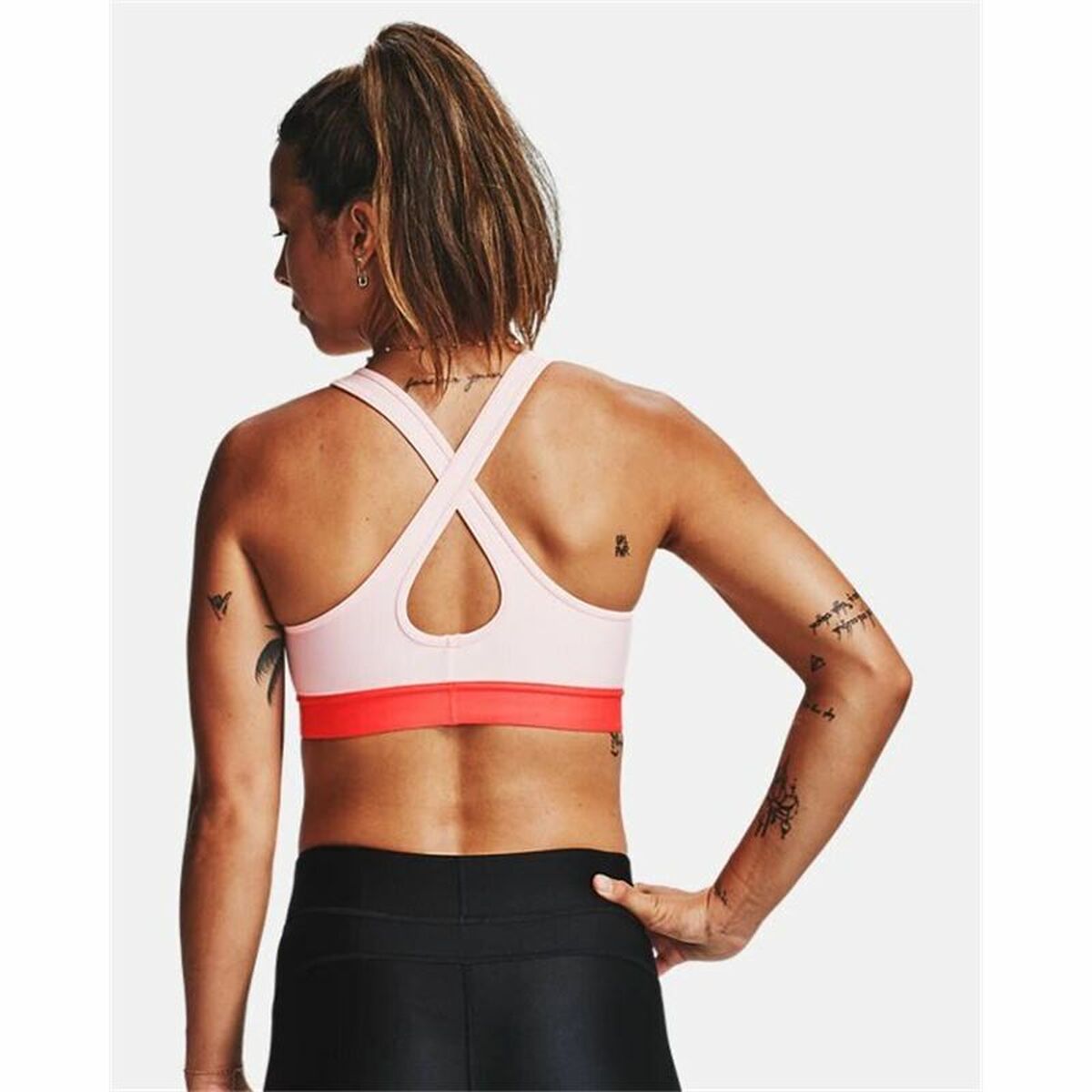 Sports Bra Under Armour Mid Crossback Pink-2