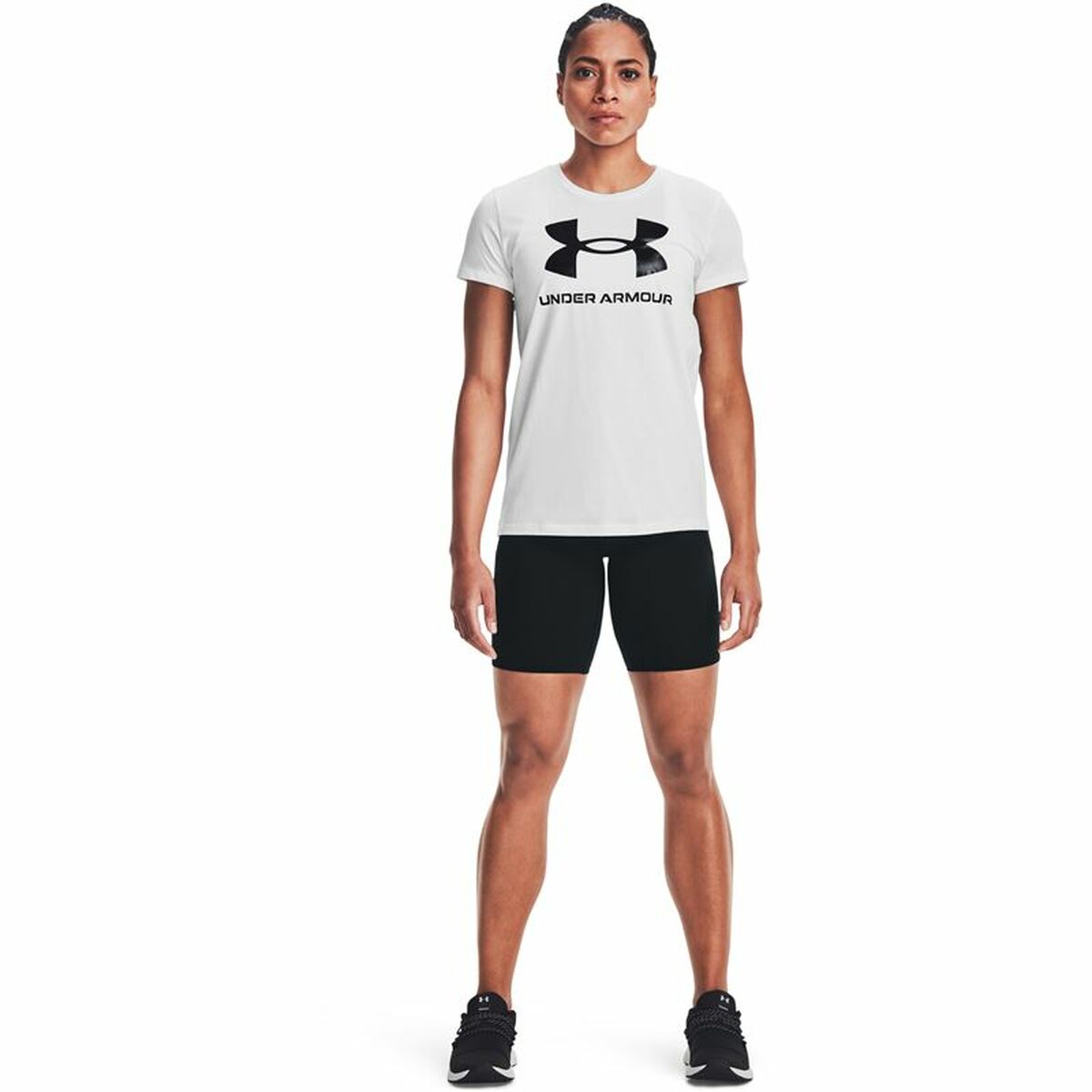 Women’s Short Sleeve T-Shirt Under Armour Sportstyle White-4