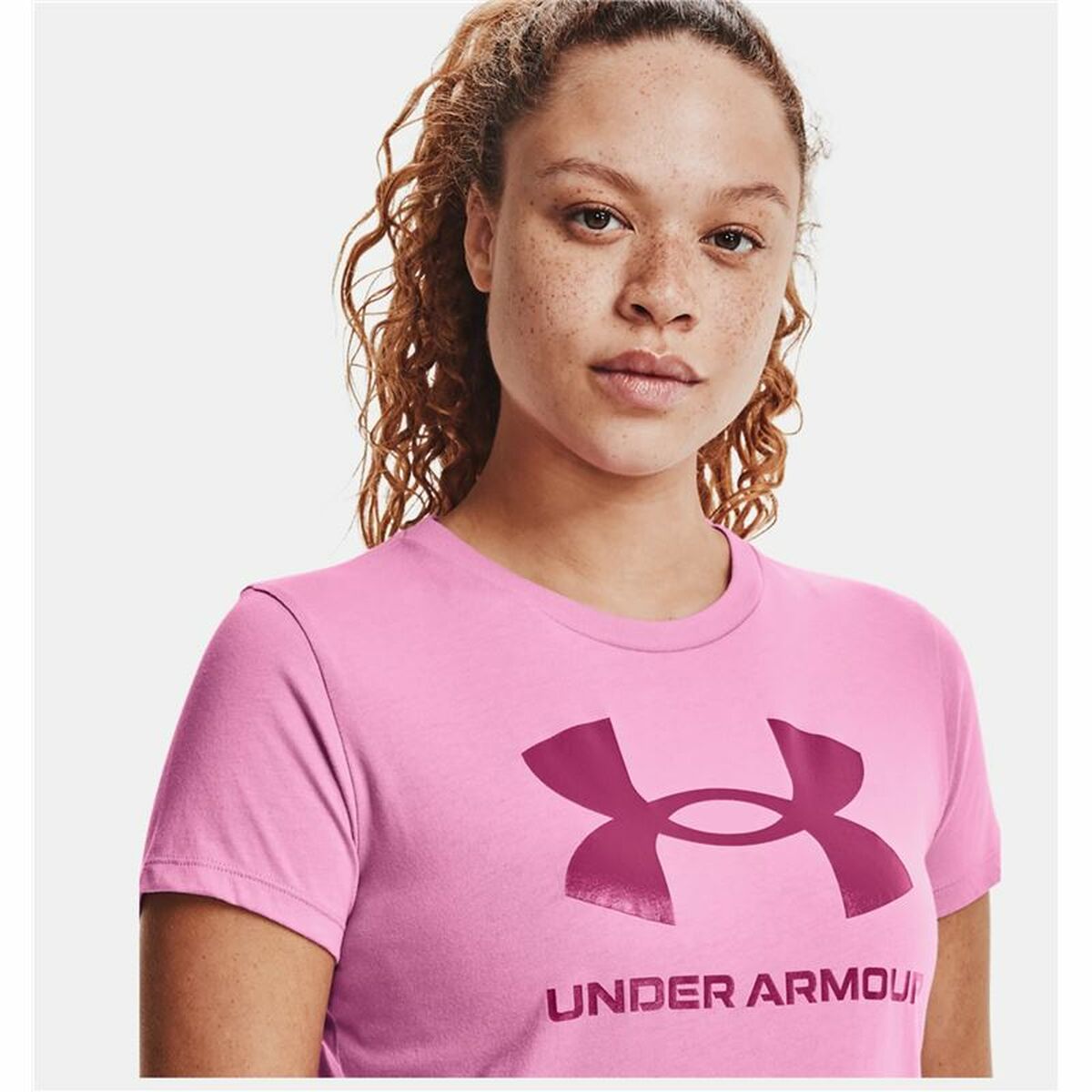 Women’s Short Sleeve T-Shirt Under Armour Graphic Pink-2