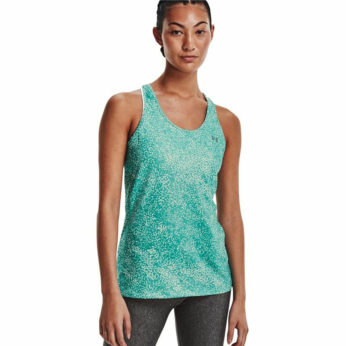 Women’s Short Sleeve T-Shirt Under Armour HeatGear  Aquamarine-13