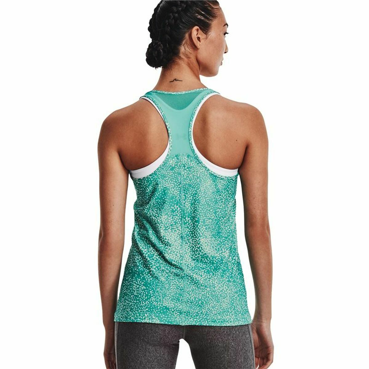 Women’s Short Sleeve T-Shirt Under Armour HeatGear  Aquamarine-12