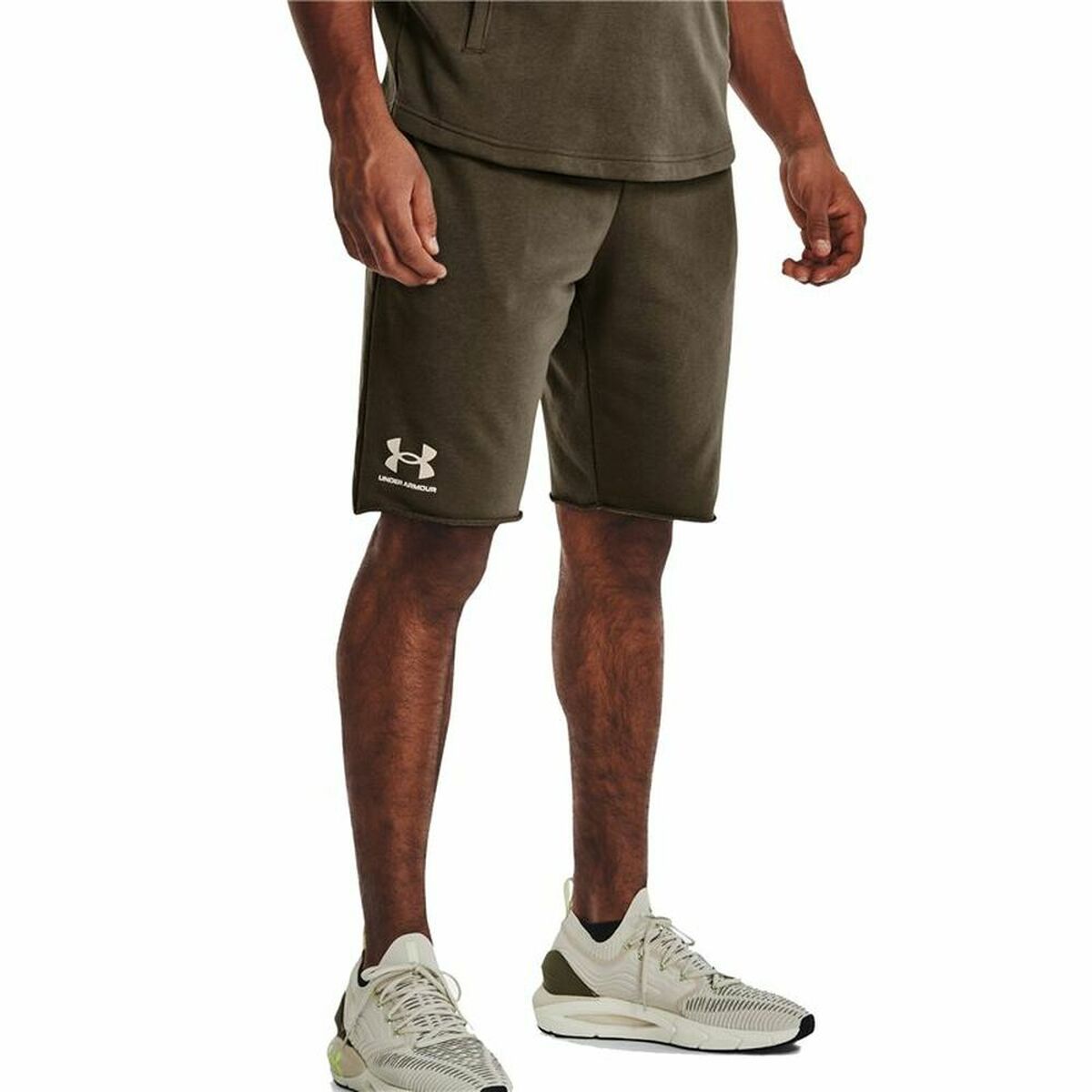 Adult Trousers Under Armour  Rival Terry Men Olive-6