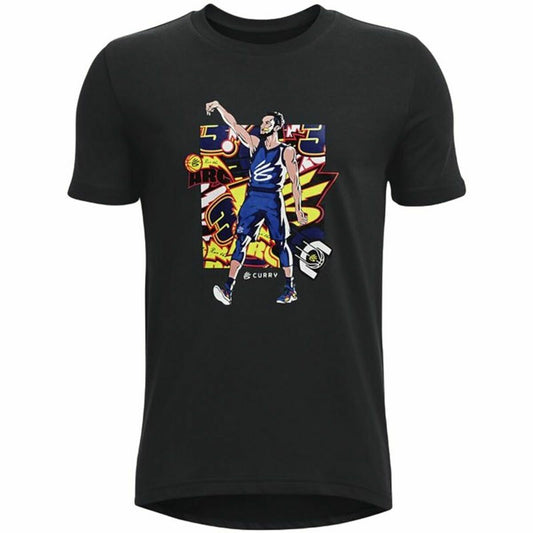 Child's Short Sleeve T-Shirt Under Armour Curry Black-0