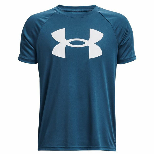 Child's Short Sleeve T-Shirt Under Armour Big Logo Blue-0