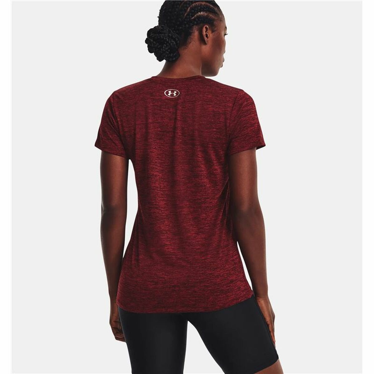 Women’s Short Sleeve T-Shirt Under Armour Dark Red-4