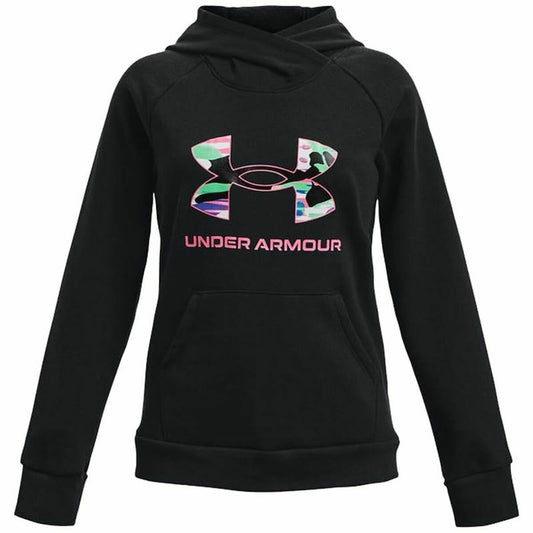 Hooded Sweatshirt for Girls Under Armour Rival Big Logo Black-0