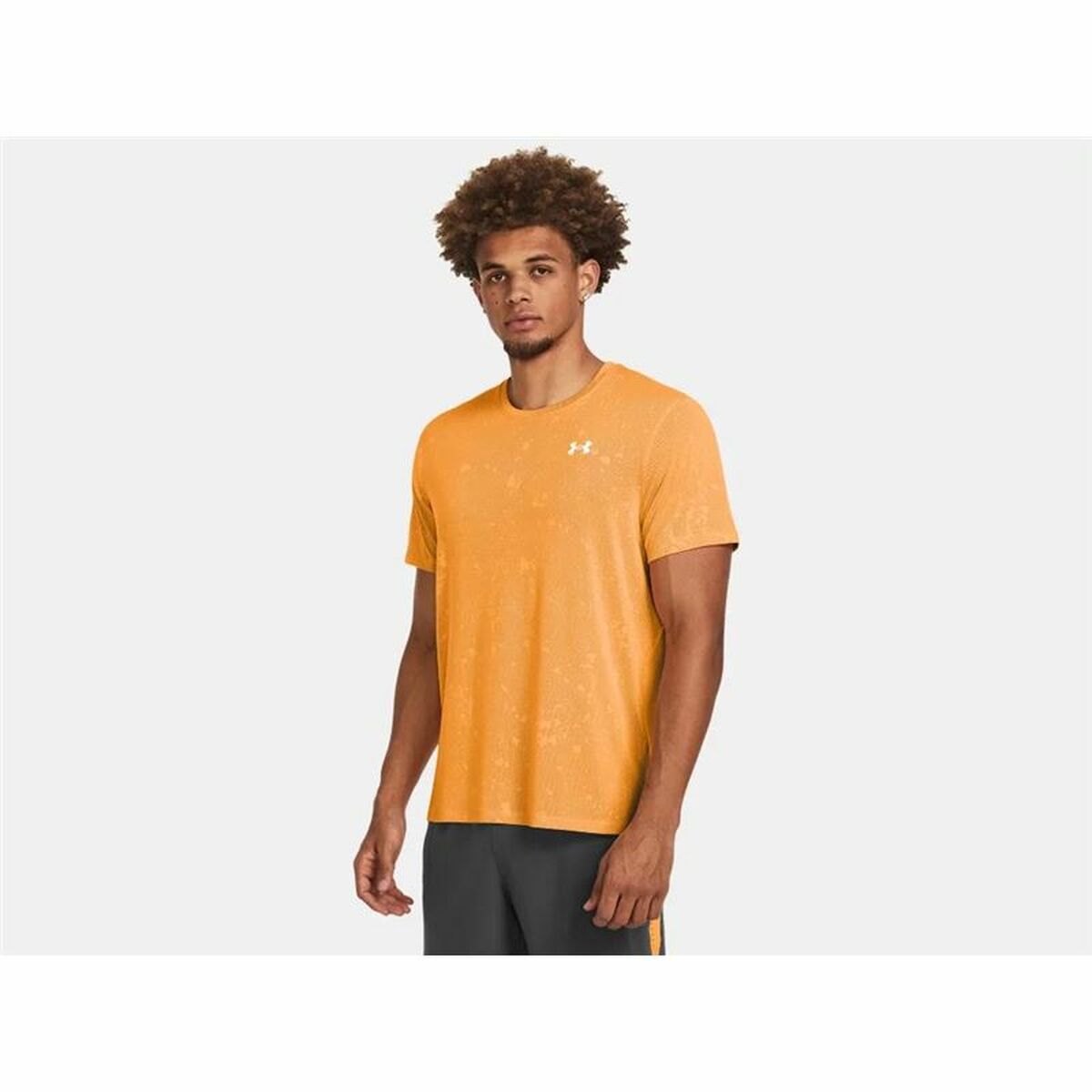 Men’s Short Sleeve T-Shirt Under Armour Launch Dark Orange-3