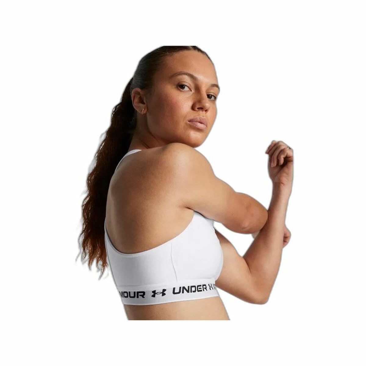 Sports Bra Under Armour CroSSback Mid White-2