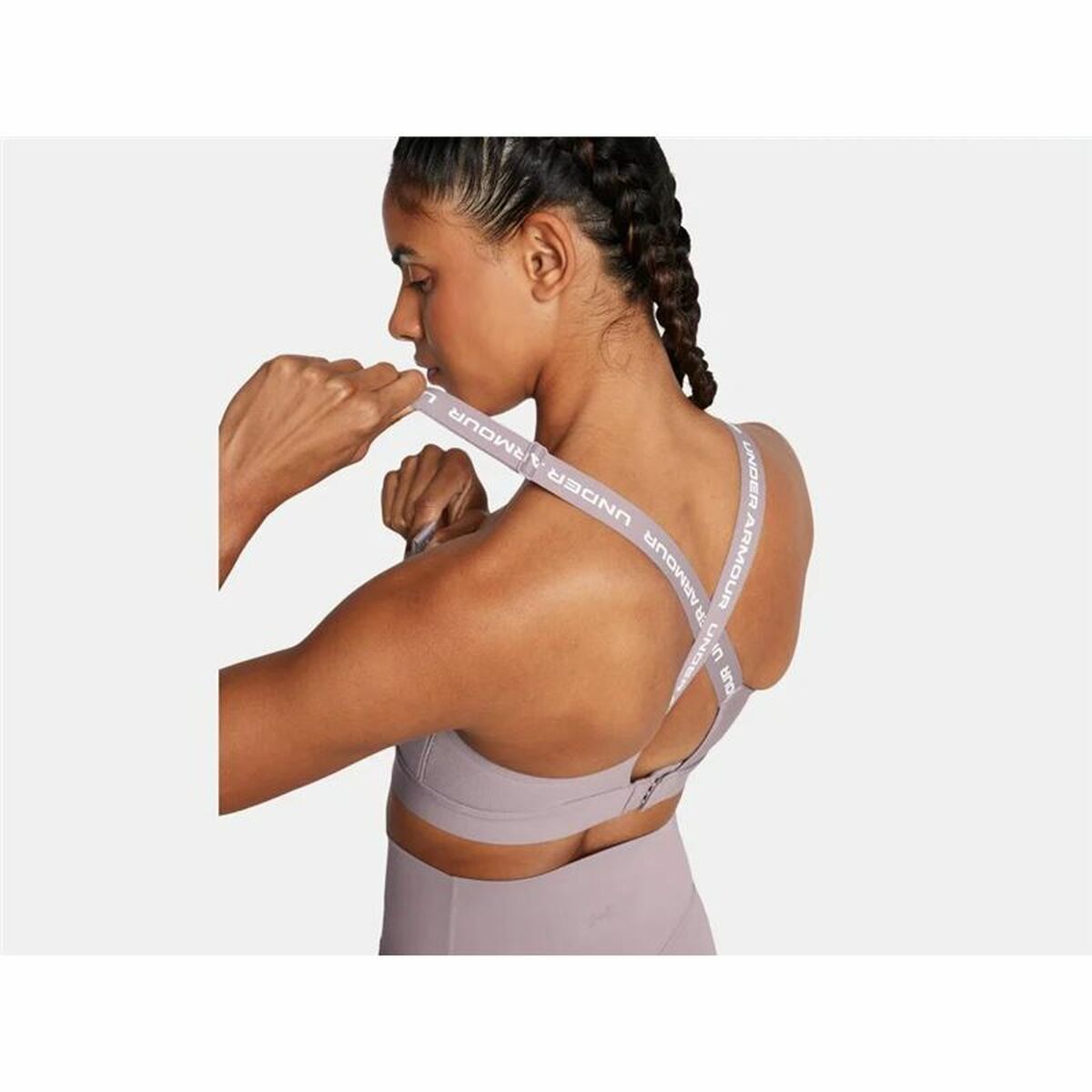 Sports Bra Under Armour Infinity High Brown-1