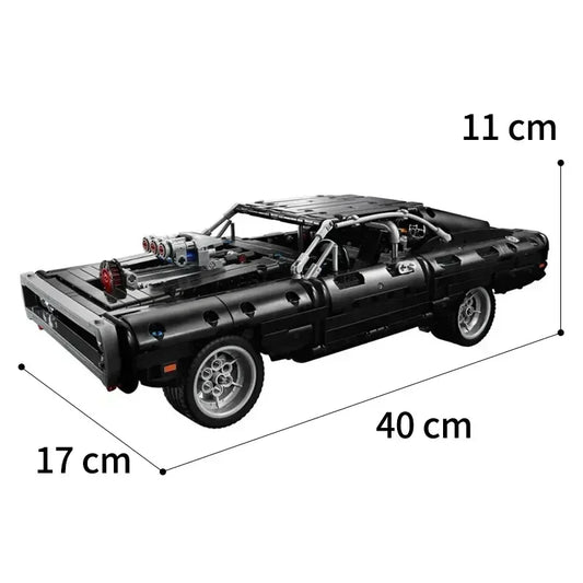 1077PCS Racing Car Building Blocks Set – Mechanical Series Educational Toy (Black Car)-1