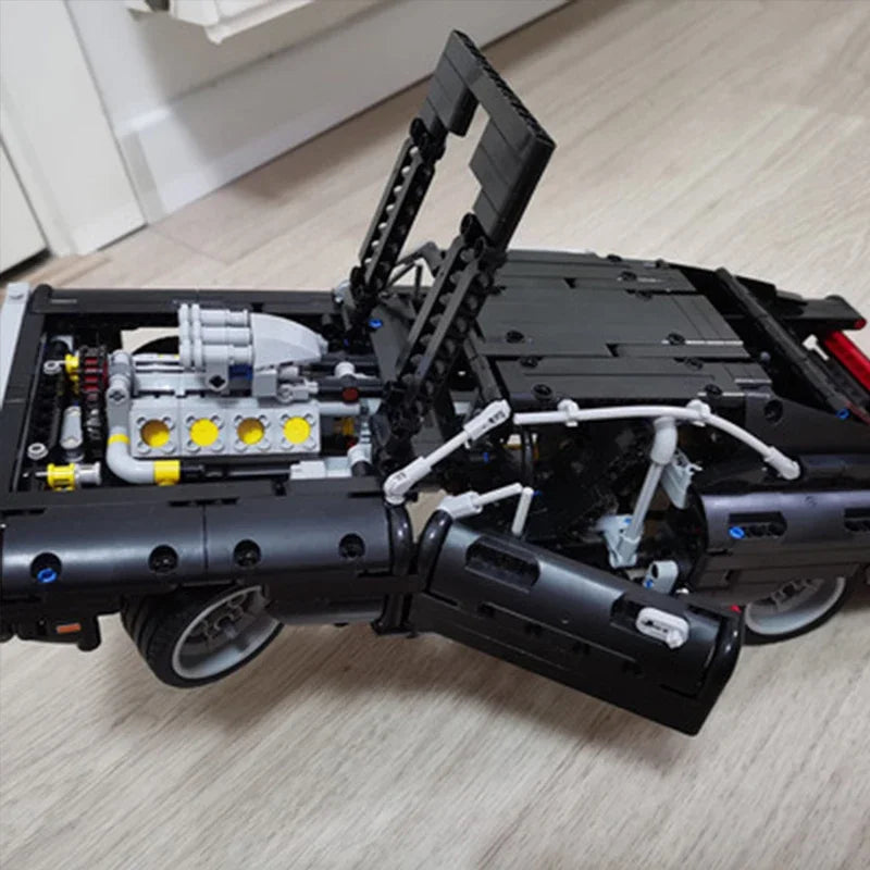 1077PCS Racing Car Building Blocks Set – Mechanical Series Educational Toy (Black Car)-4
