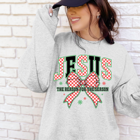 Christian Sweatshirt- Eco Brand- Christmas- Holiday- Jesus is the Reason