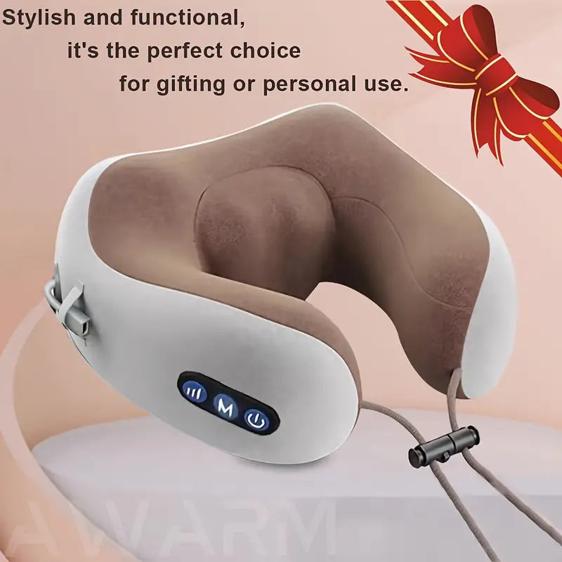 NNETM Electric Neck Massager with Heat - U-shaped Massage Pillow