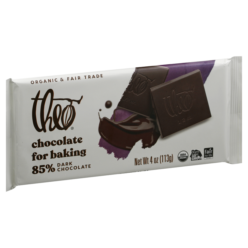 Theo Chocolate Organic 85% Dark Chocolate (10x4 OZ)