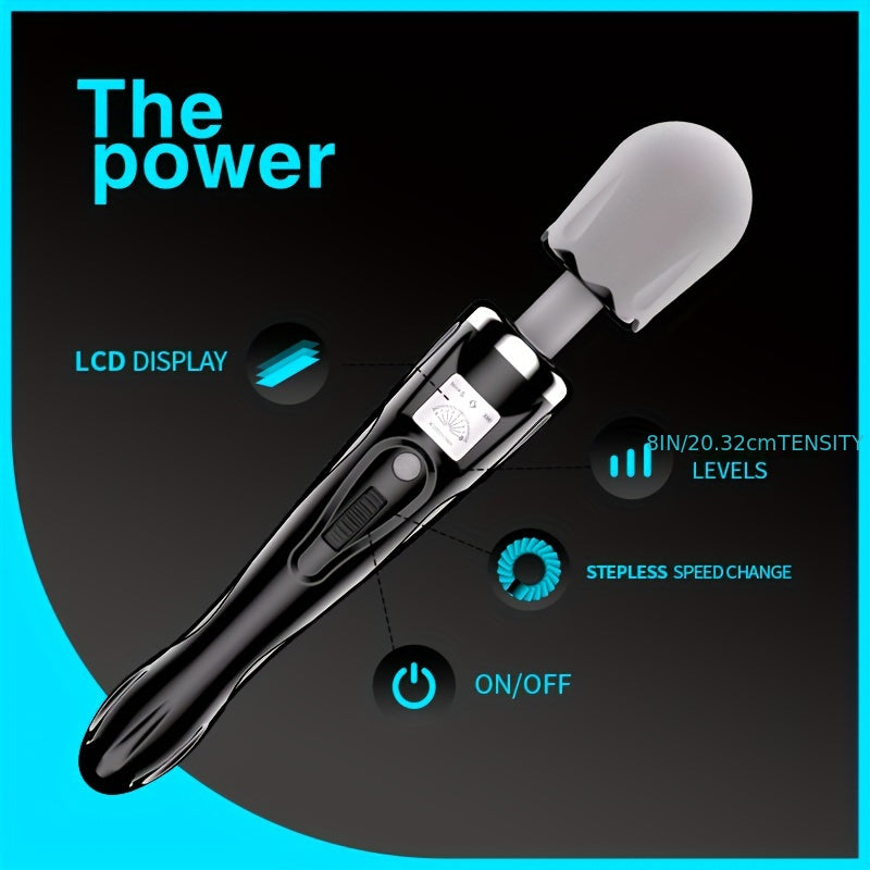 Deluxe Massage Stick – Professional Handheld Massager(Black + Gray)-2